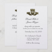 Irish Claddagh Wedding Invitation Kaart (Voorkant / Achterkant)