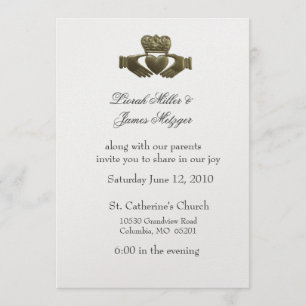 Irish Claddagh Wedding Invitation Kaart
