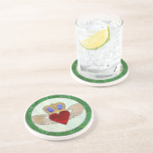 Irish Claddagh Zandsteen Onderzetter (Zijkant)