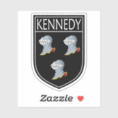 Irish Clan Crest - Kennedy Sticker (Vel)