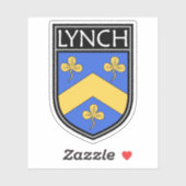 Irish Clan Crest - Lynch Sticker (Vel)