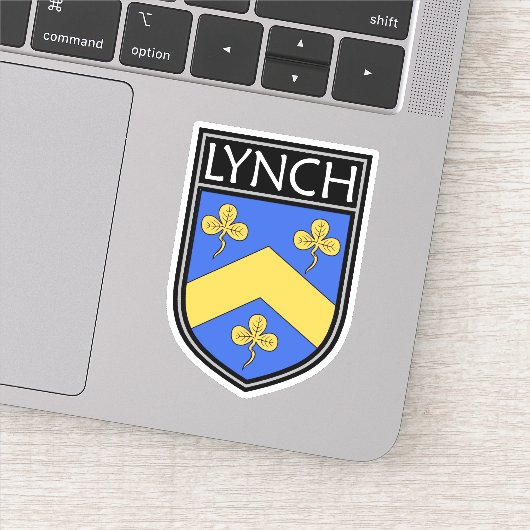 Irish Clan Crest - Lynch Sticker (Detail)