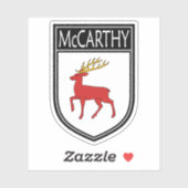 Irish Clan Crest - McCarthy Sticker (Vel)