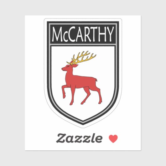 Irish Clan Crest - McCarthy Sticker (Vel)
