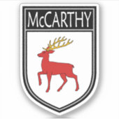 Irish Clan Crest - McCarthy Sticker (Voorkant)