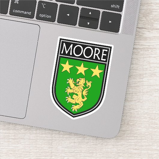 Irish Clan Crest - Moore Sticker (Detail)