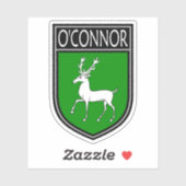 Irish Clan Crest - O'Connor Sticker (Vel)