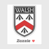 Irish Clan Crest - Walsh Sticker (Vel)
