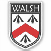 Irish Clan Crest - Walsh Sticker (Voorkant)