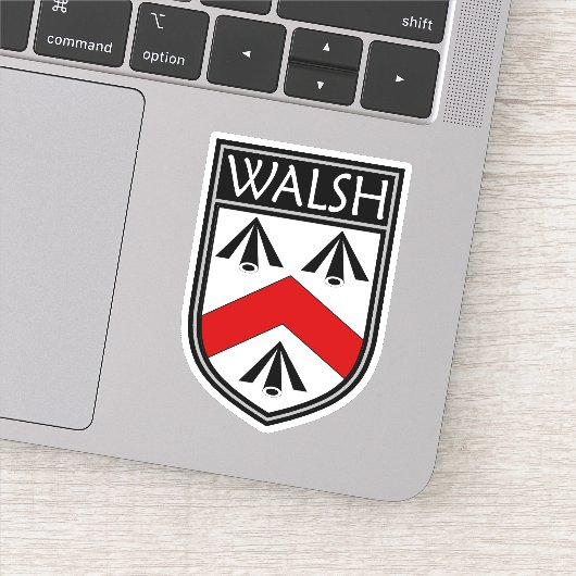 Irish Clan Crest - Walsh Sticker (Detail)