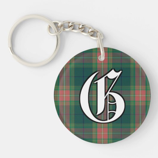 Irish Clan Gallagher Tartan Pset Sleutelhanger (Voorkant)