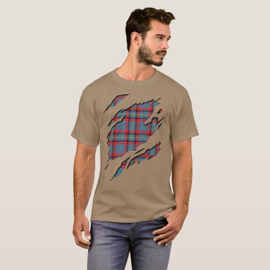 Irish Clan McNamara Tartan Pset Effects T-shirt (Voorkant volledig)