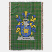Irish Clear Coat of Arms Family Crest Ireland Deken (Voorkant Verticaal)