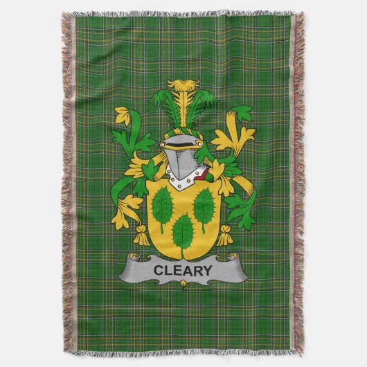 Irish Cleary of O_Clery Wapen van de familie Crest Deken (Voorkant Verticaal)