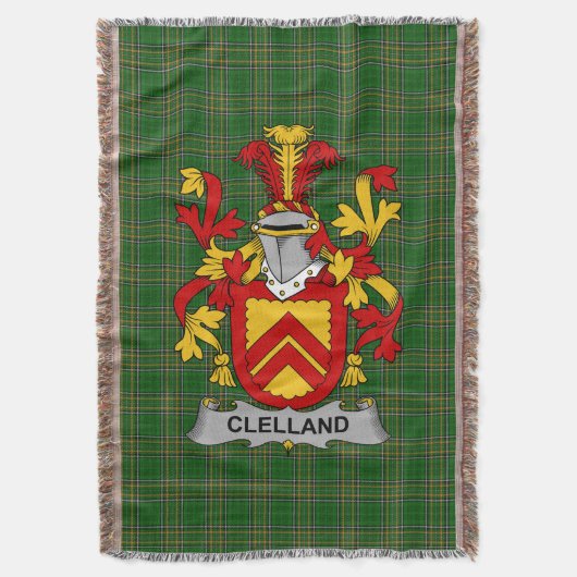 Irish Clelland of McClelland wapenschild familie Deken (Voorkant Verticaal)