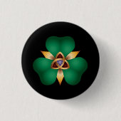 Irish Clover and Trinity Knot Charm Button (Voorkant)