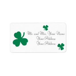 Irish Clover Custom Adresetiketten Etiket