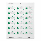 Irish Clover Custom Adresetiketten Etiket (Full Sheet)