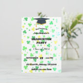 Irish Clover Graduation Party Uitnodiging (Staand voorkant)