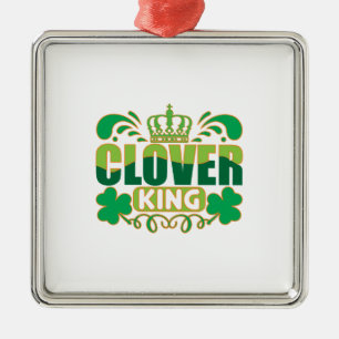 Irish Clover King Metalen Ornament