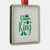 Irish Clover King Metalen Ornament (Rechts)