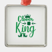 Irish Clover King Metalen Ornament (Voorkant)