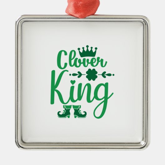 Irish Clover King Metalen Ornament (Voorkant)
