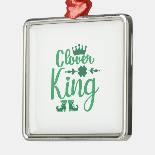 Irish Clover King Metalen Ornament (Links)