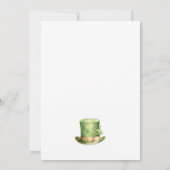 Irish Clover Leprechaun Hat Lucky Shenanigans Kaart (Achterkant)