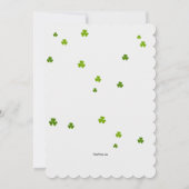 Irish Clover Lijst Photo Invitation Kaart (Achterkant)