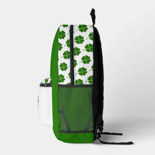 Irish Clover Pattern Backpack Bedrukte Rugzak (Rechts)