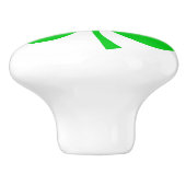 Irish Clover Shamrock Green White Keramische Knop (Zijkant)