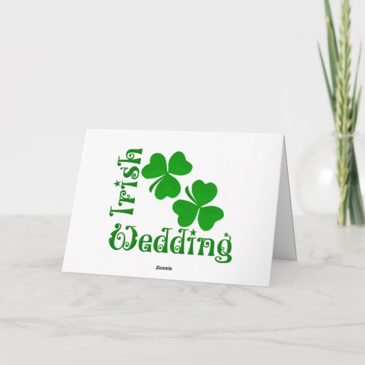 Irish Clover Shamrock Kaart (Achterkant)