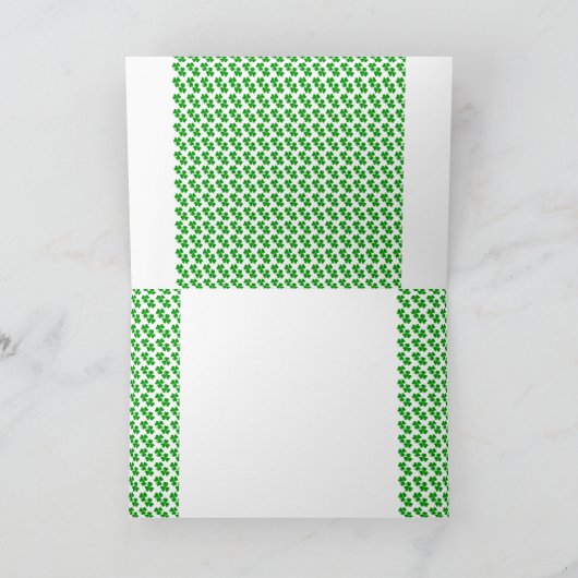 Irish Clover Shamrock Kaart (Binnen)