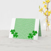Irish Clover Shamrock Kaart (Gele Bloem)