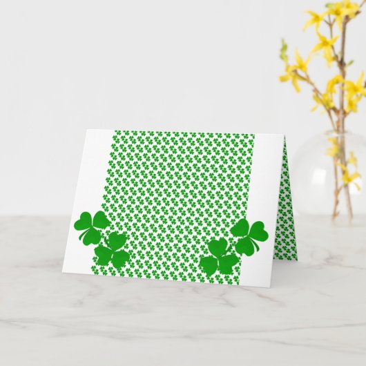 Irish Clover Shamrock Kaart (Gele Bloem)