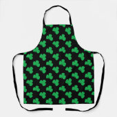Irish Clover St. Patrick's Day levendige groene zw Schort (Voorkant)