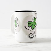 Irish Clover Tweekleurige Koffiemok (Voorkant links)