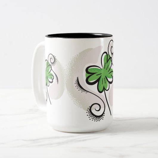 Irish Clover Tweekleurige Koffiemok (Voorkant links)