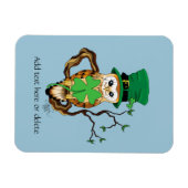 Irish Clover Uil Groen Magneet (Horizontaal)