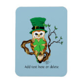 Irish Clover Uil Groen Magneet (Verticaal)