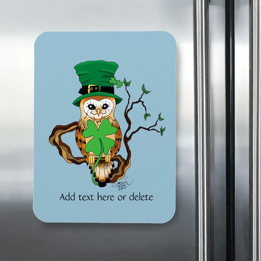Irish Clover Uil Groen Magneet