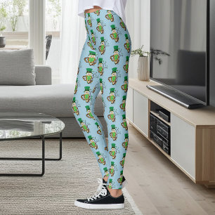 Irish Clovers Uil Groen Leggings