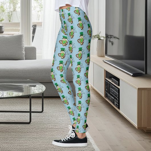 Irish Clovers Uil Groen Leggings