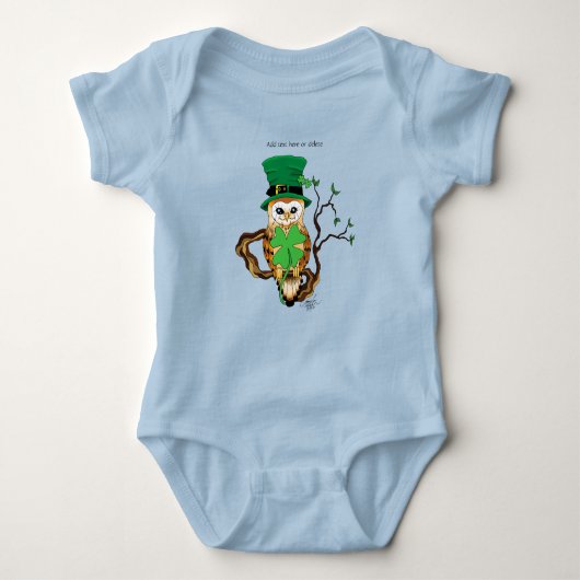 Irish Clovers Uil Groen Romper (Voorkant)
