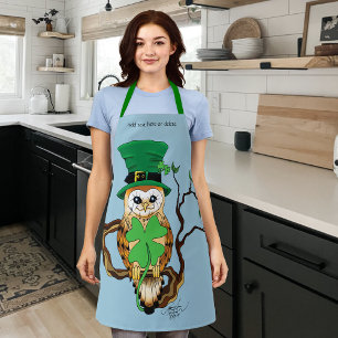 Irish Clovers Uil Groen Schort