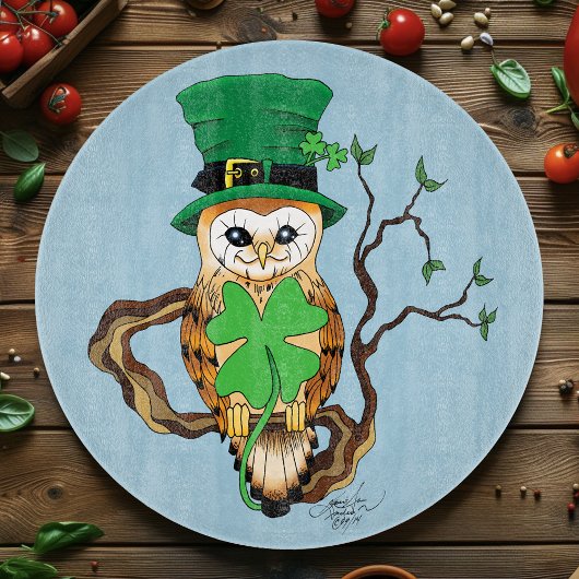 Irish Clovers Uil Groen Snijplank