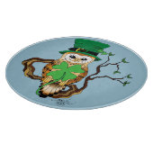 Irish Clovers Uil Groen Snijplank (Hoek)