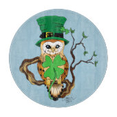 Irish Clovers Uil Groen Snijplank (Voorkant)