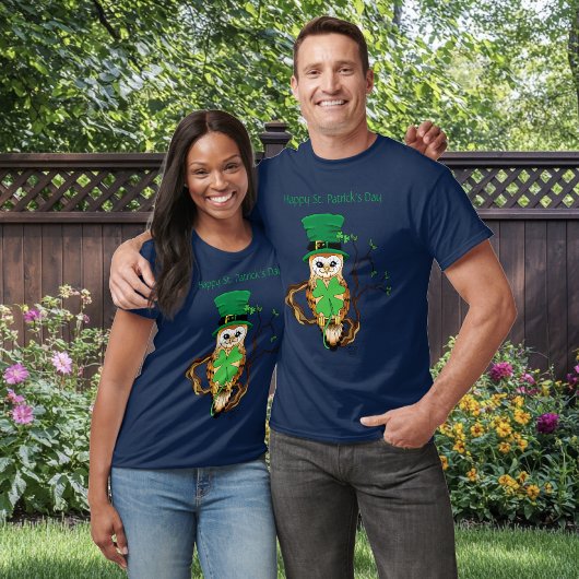 Irish Clovers Uil Groen T-shirt